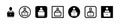 Set of person and laptop vector icons.