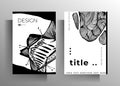 Poster, cover templates for book, magazine, booklet, catalog. Monochrome Royalty Free Stock Photo