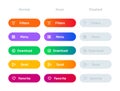 Web set of UX UI navigation buttons Royalty Free Stock Photo