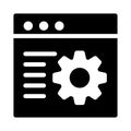 Web setting vector glyph flat icon Royalty Free Stock Photo