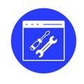 Web settings Vector icon which can easily modify or edit . Royalty Free Stock Photo