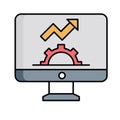 Web settings Vector icon which can easily modify or edit . Royalty Free Stock Photo