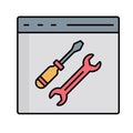 Web settings Vector icon which can easily modify or edit . Royalty Free Stock Photo