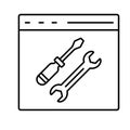 Web settings Vector icon which can easily modify or edit . Royalty Free Stock Photo