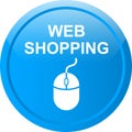 Web shopping button with mouse icon Royalty Free Stock Photo