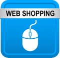 Web shopping button with mouse icon Royalty Free Stock Photo