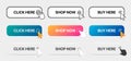 Web shopping click button. Empty hand click pointer for online store application, cart page loading and payment process Royalty Free Stock Photo