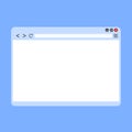 web Simple Browser window white, blue background, flat