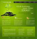 Web site for business. green with green sprout