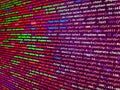 Web site codes on computer monitor. Developer working on program codes in office. Abstract source code background. Data encryption Royalty Free Stock Photo