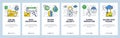 Web site onboarding screens. Cyber security, secure data transfer to cloud storage. Data encryption. Menu vector banner