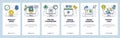 Web site onboarding screens. Internet services, copyright, media content and photo sharing. Menu vector banner template Royalty Free Stock Photo
