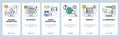 Web site onboarding screens. SEO, digital marketing, online shopping, video. Menu vector banner template for website and