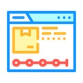 Web site online tracking color icon vector illustration