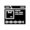 Web site online tracking glyph icon vector illustration