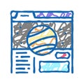 web site planetarium icon doodle illustration Royalty Free Stock Photo