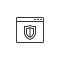 Web site security line icon