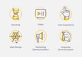 Web Site simple icons with yellow Royalty Free Stock Photo