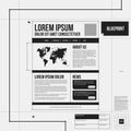 Web site template in draft style Royalty Free Stock Photo