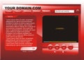 Web site template and media player