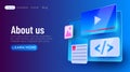 Web site ui element banner. Web development concept. Royalty Free Stock Photo