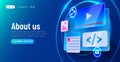 Web site ui element banner. Web development concept. Royalty Free Stock Photo