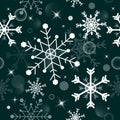Snowflake shape seamless pattern background design illustration,vector.Christmas holiday season concept. Royalty Free Stock Photo