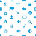 Web and social networks simple icons seamless pattern eps10