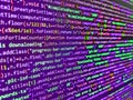 Web software. Software background. Software developer programming code. Programmer occupation job. Programming code. Vignette Royalty Free Stock Photo