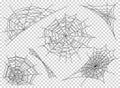 Web spider cobweb icons set. Outline illustration of web spider cobweb vector icons for web Royalty Free Stock Photo