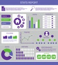 Web stats report document dashboard design layout