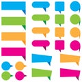 Web stickers, tags, and labels of Blue, green, orange, and pink template isolated Royalty Free Stock Photo