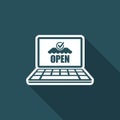 Web store open - Vector flat icon Royalty Free Stock Photo
