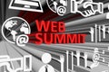 WEB SUMMIT concept blurred background 3d