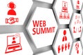 WEB SUMMIT concept cell background 3d