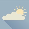 Sun behind a cloud. vector Royalty Free Stock Photo