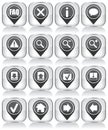 Web symbol glass icons Royalty Free Stock Photo