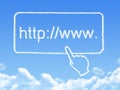 Web symbol message cloud shape Royalty Free Stock Photo