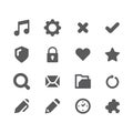 Web symbols, padlock, envelope and search icons Royalty Free Stock Photo