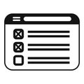 Web task schedule icon simple vector. Event time