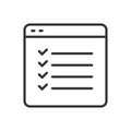 Web tasks, icon in line design. Web tasks, online task, digital tasks, project management, task management online, web