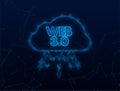 Web 3.0 technology for web design. Internet blockchain technology plexus icon. Nft concept. Vector stock illustration.