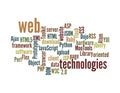 Web Technology word cloud isolated