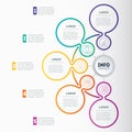Web Template of a chart, mindmap or diagram with 5 steps. Vector Royalty Free Stock Photo