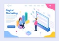 Web template of digital merketing concept Royalty Free Stock Photo