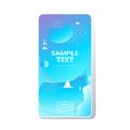 Web template dynamical colorful gradient abstract banner flowing liquid shape fluid color smartphone screen online Royalty Free Stock Photo