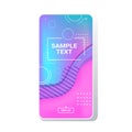 Web template dynamical colorful gradient abstract banner flowing liquid shape fluid color smartphone screen online Royalty Free Stock Photo