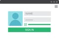 Login Form UI UX Web Design Template Royalty Free Stock Photo