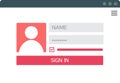 Login Form UI UX Web Design Template Royalty Free Stock Photo