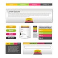 Web template elements. (Vector)